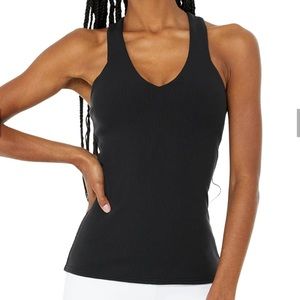 ***SOLD*** NWT Alo Yoga Tank Top Black XL Elevate New Built In Shelf Bra Support